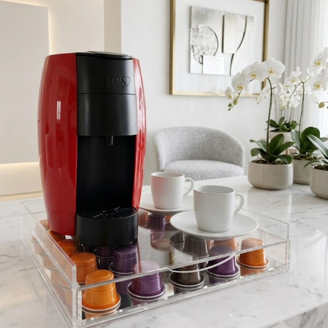 Porta Cápsulas em Acrílico para Cafeteira Cesena | Vitre Decor