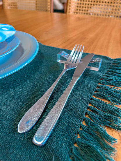 Apoio de Talher em Acrílico para Mesa | Vitre Decor