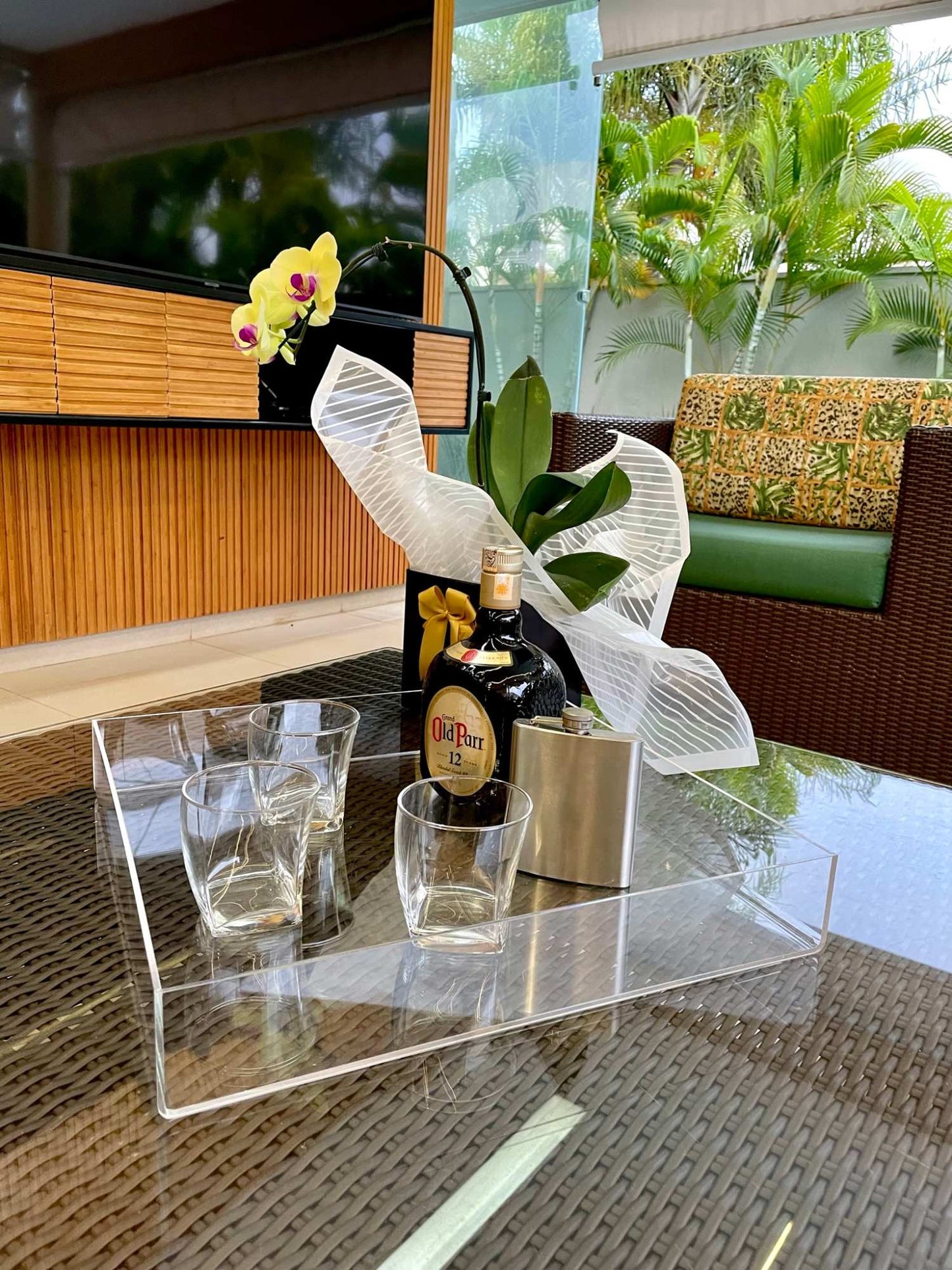 Bandeja em Acrílico para Mesa Cannes | Vitre Decor